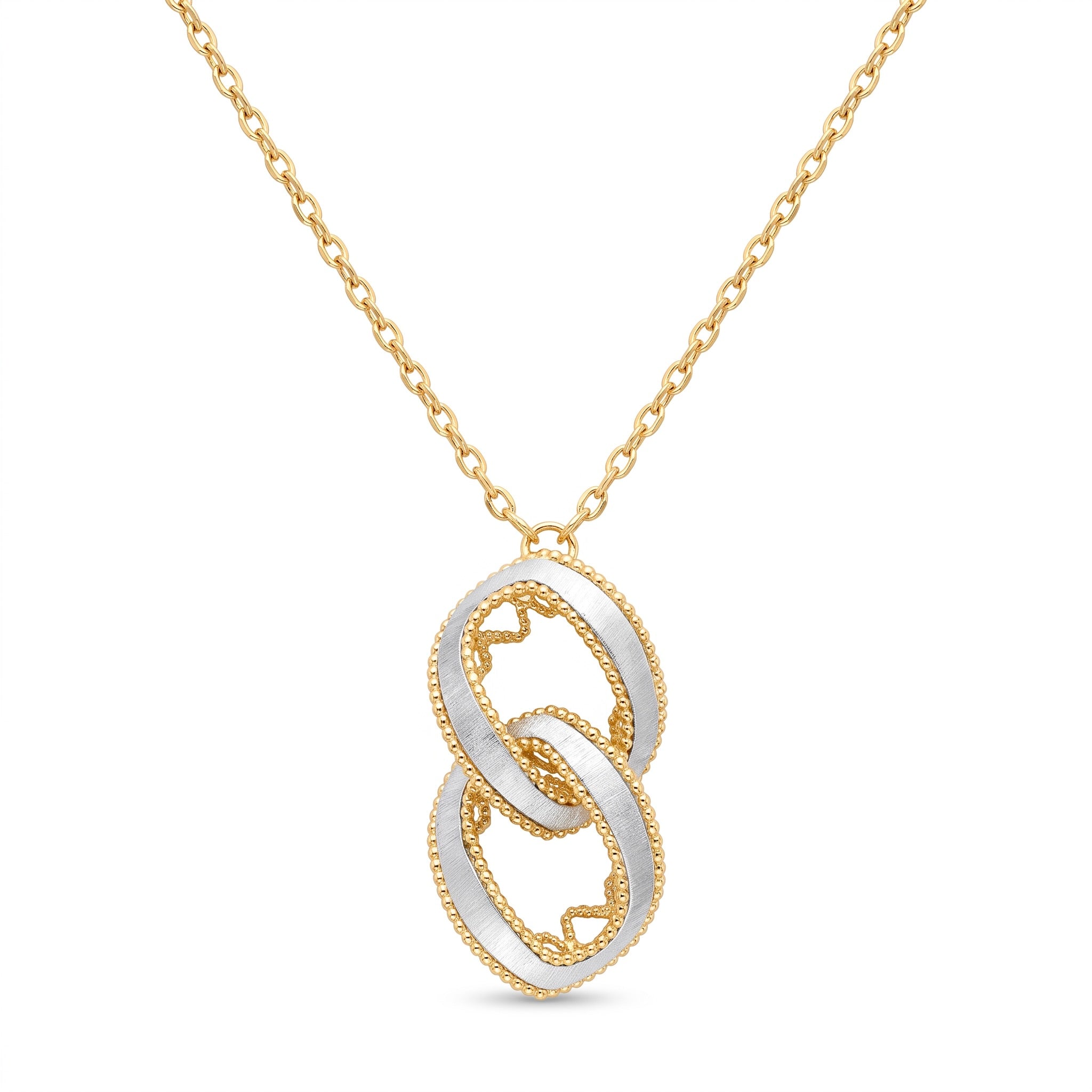 18K Two Tone Gold Necklace