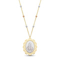 18K Multicolor Gold Jesus Necklace