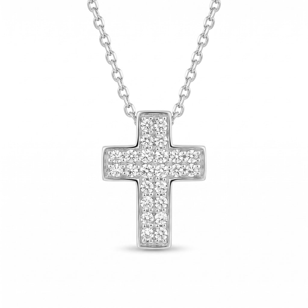 Diamond White Gold Cross Necklace