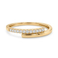 Diamond Yellow Gold Bypass Ring