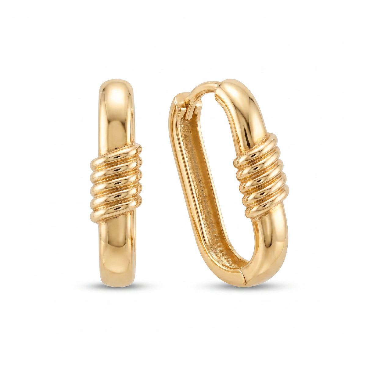 18K Yellow Gold Hoop Earring