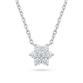 Diamond White Gold Flower Necklace