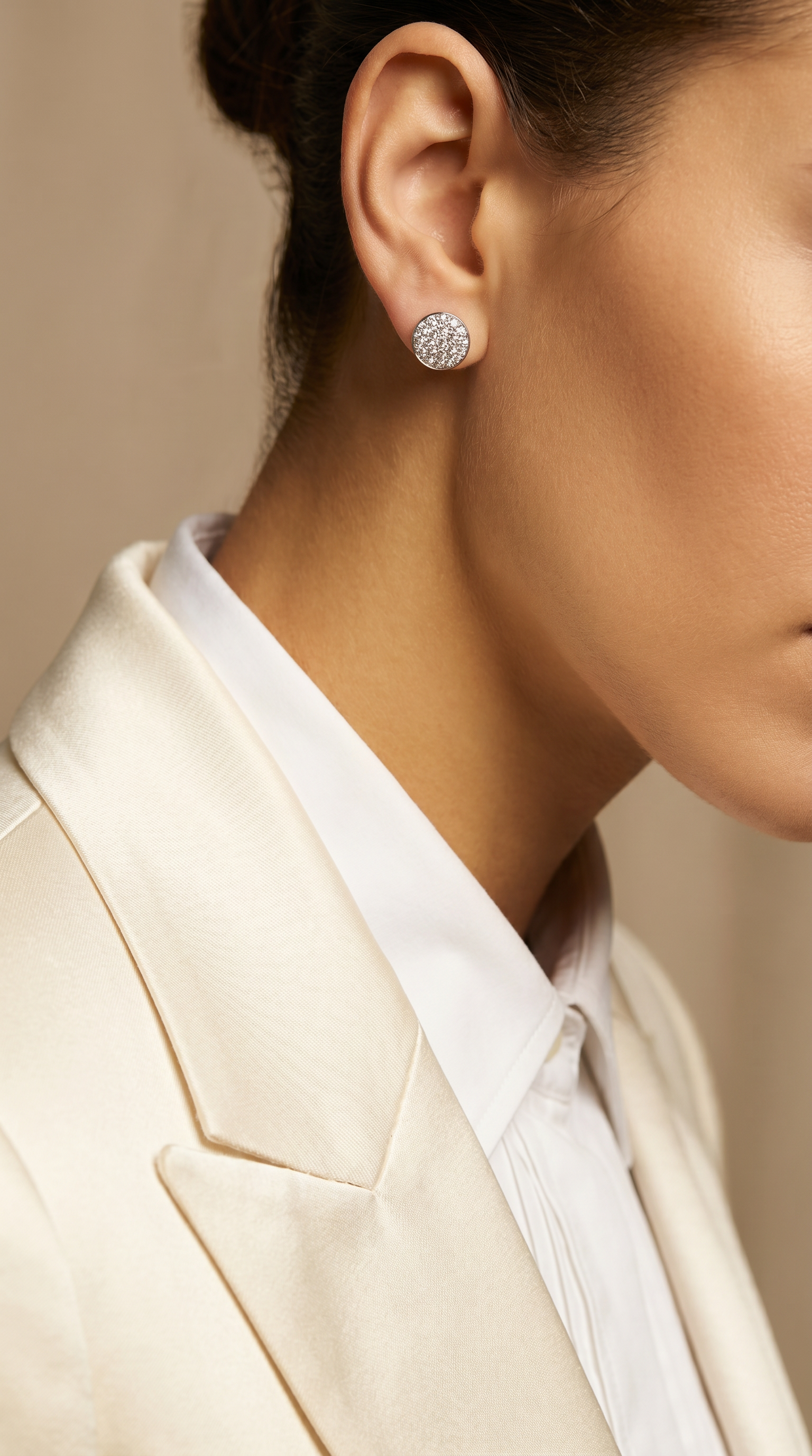 Diamond White Gold Stud Earrings