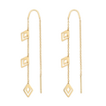 18K Yellow Gold Dangle Earrings