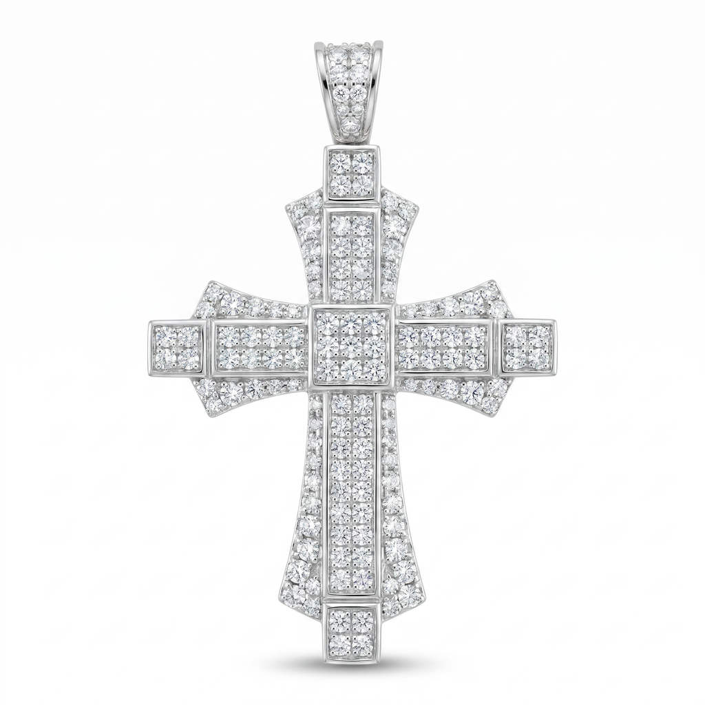 Diamond White Gold Cross Pendant