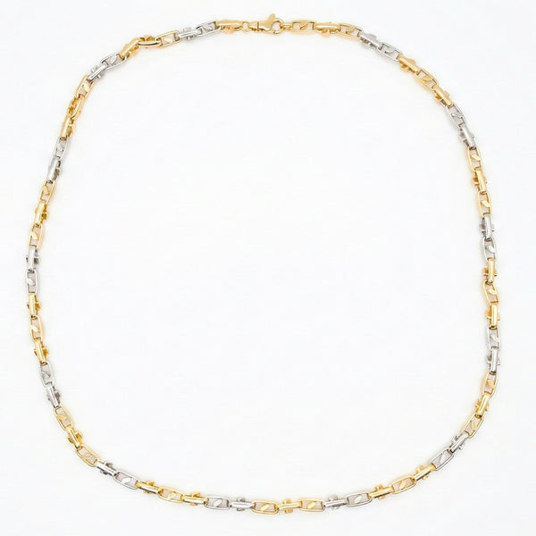 18K Two Tone Gold Chain Necklace