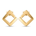 18K Yellow Gold Rhombus Drop Earring