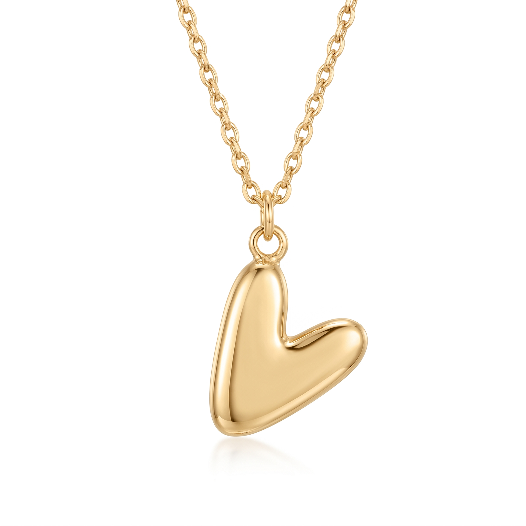 18K Yellow Gold Letter V Chain Necklace