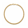 18K Yellow Gold Byzantine Chain Bracelet