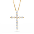 Diamond Yellow Gold Cross Chain Necklace