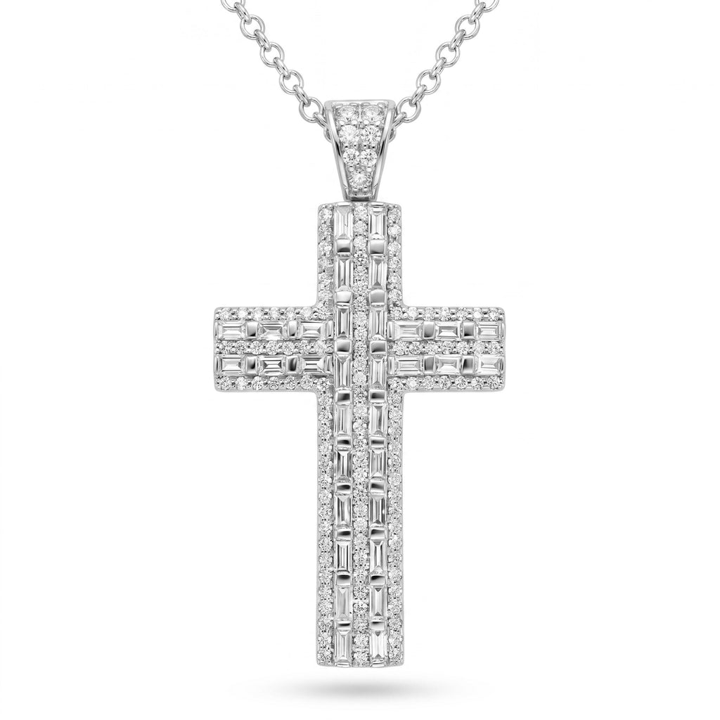 Diamond White Gold Cross Necklace