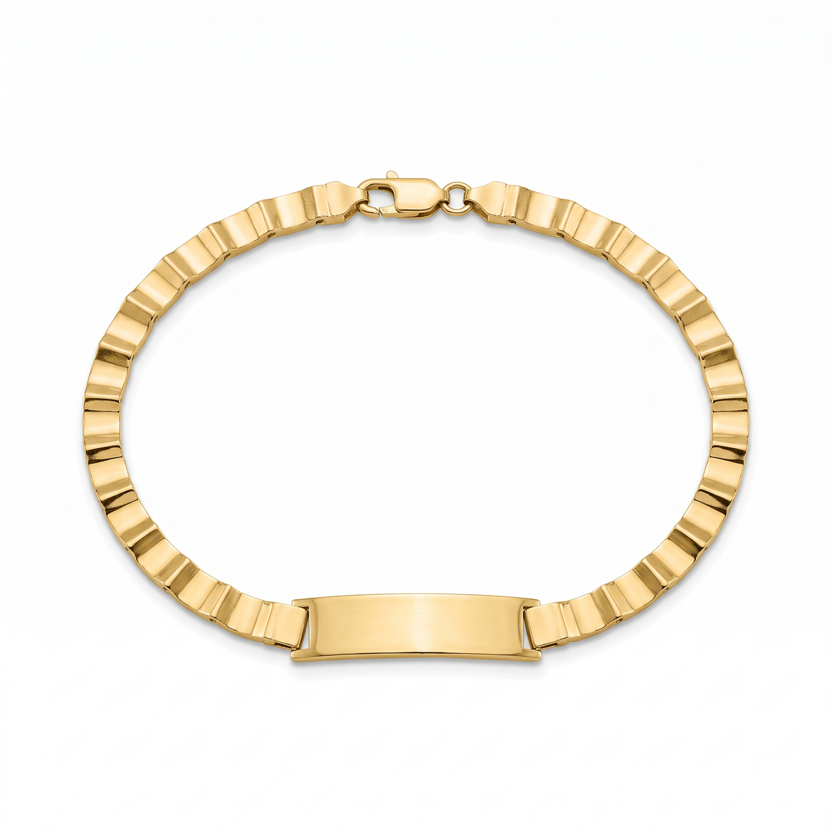 18K Yellow Gold Baby Plaque Bracelet