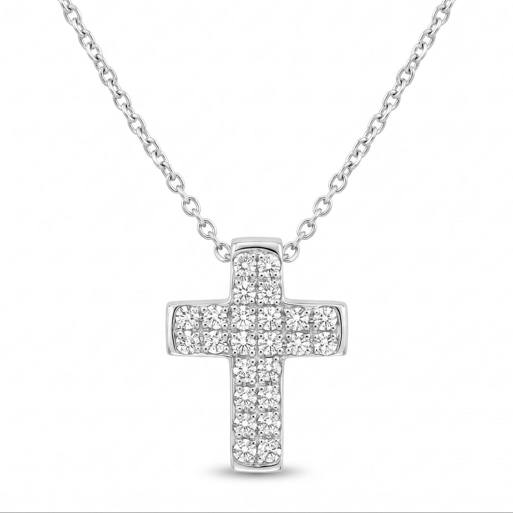 Diamond White Gold Cross Necklace