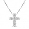 Diamond White Gold Cross Necklace