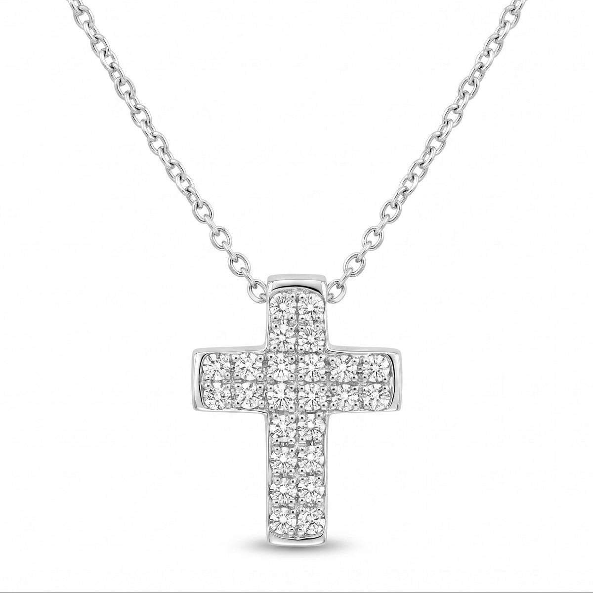 Diamond White Gold Cross Necklace