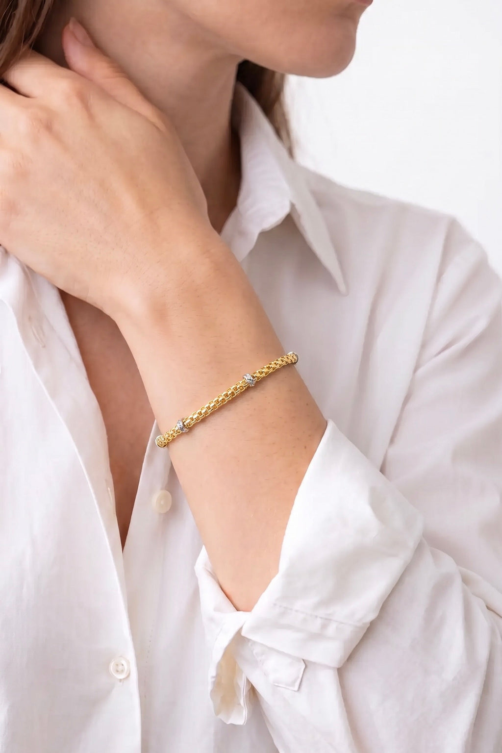 18K Gold Chain Bracelet