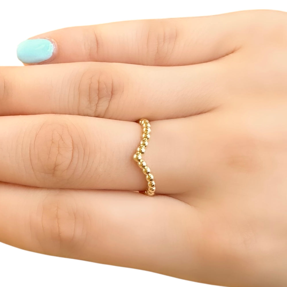 18K Gold Charm Ring Size 8