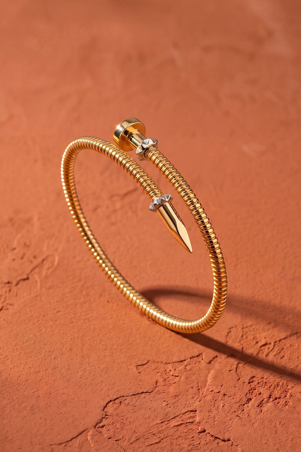 18K Two Tone Gold Cuff Bracelet