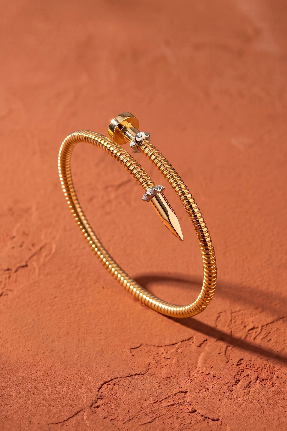 18K Two Tone Gold Cuff Bracelet