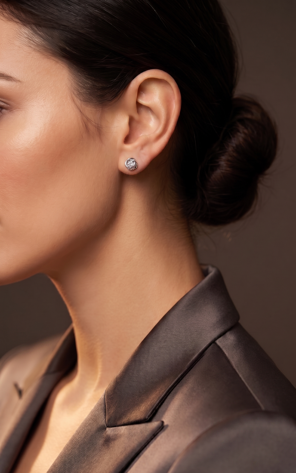 Diamond White Gold Stud Earrings