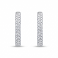 Diamond White Gold Hoop Earrings