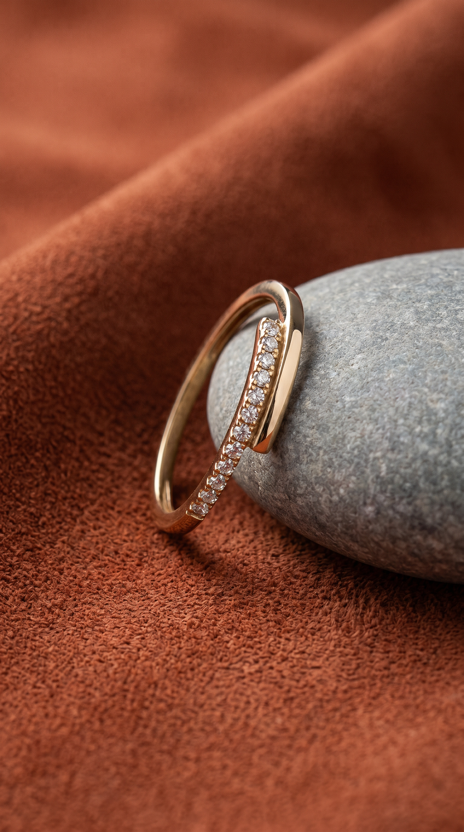 Diamond Yellow Gold Bypass Ring