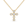 Diamond Yellow Gold Cross Necklace