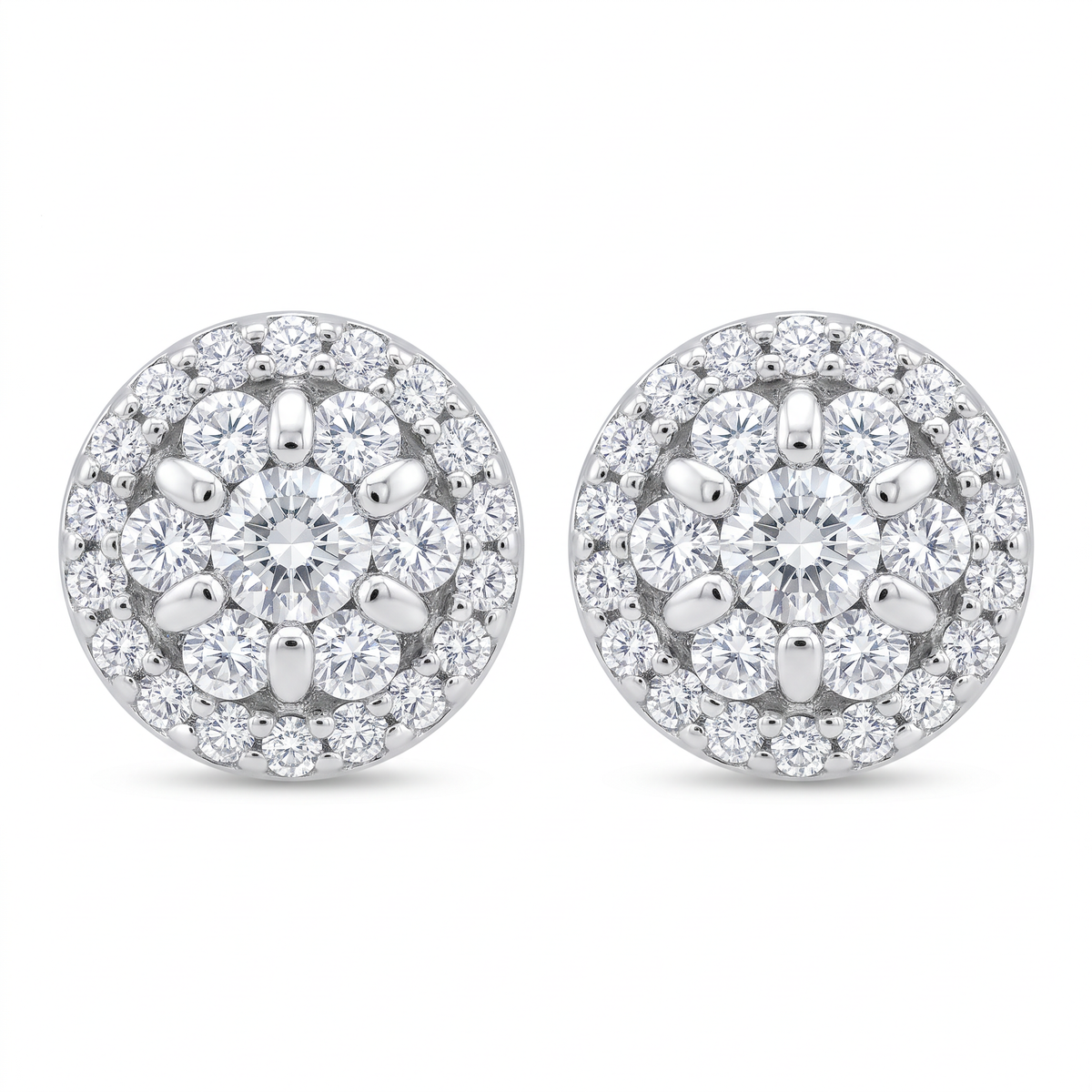 Diamond White Gold Stud Earrings