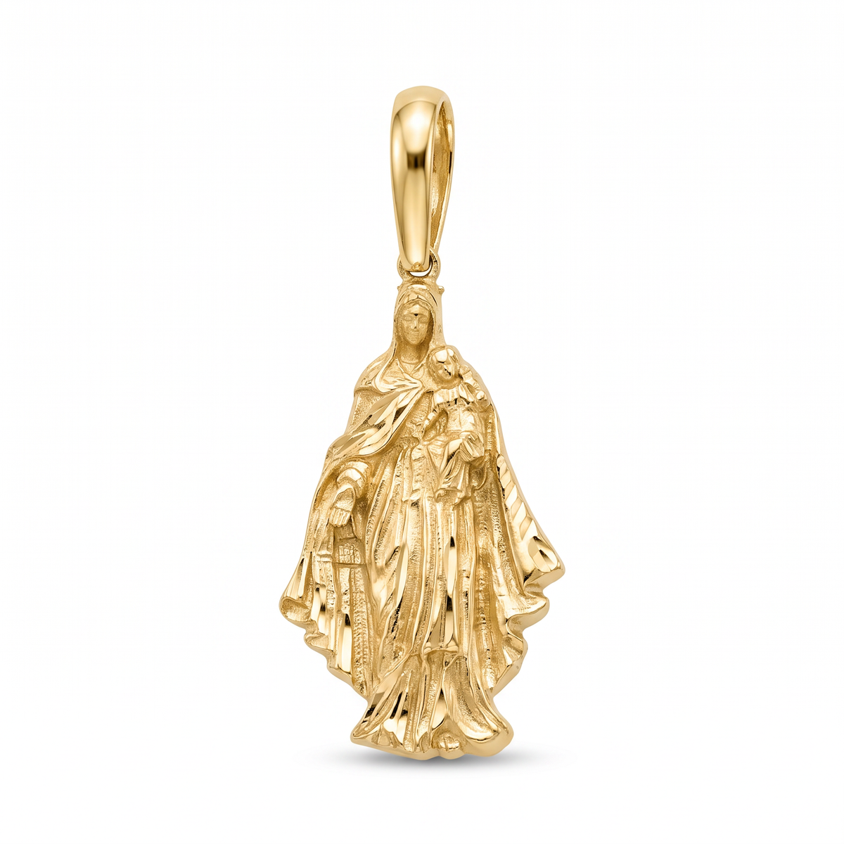 18K Yellow Gold St. Mary Icon Pendant