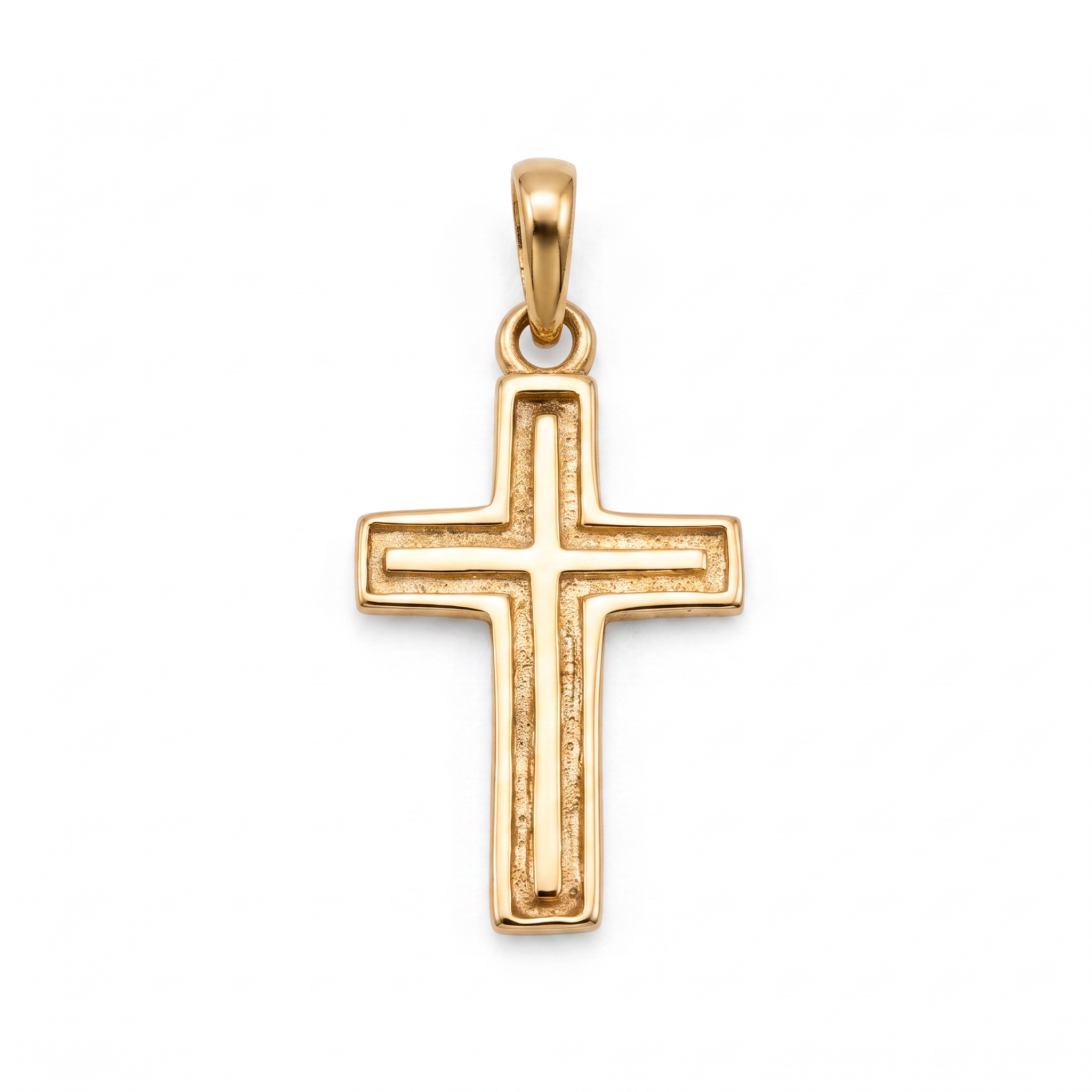 18K Yellow Gold Cross Pendant