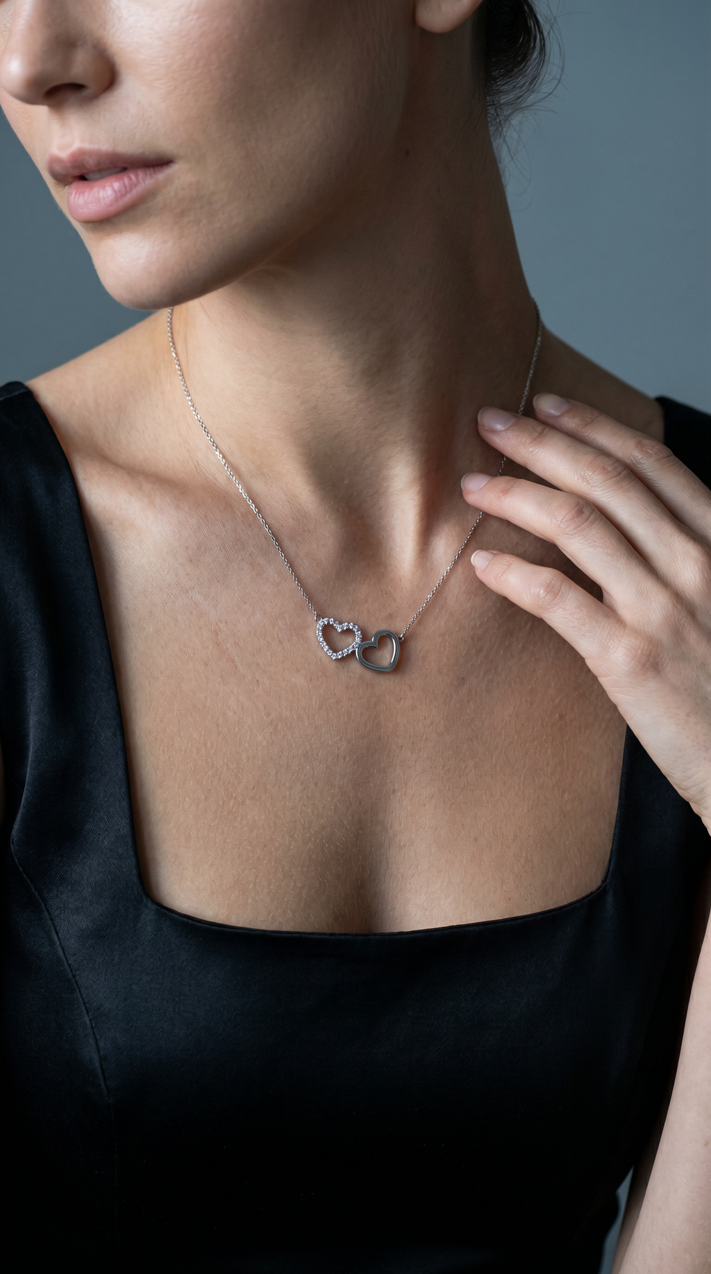 Diamond White Gold Heart Necklace