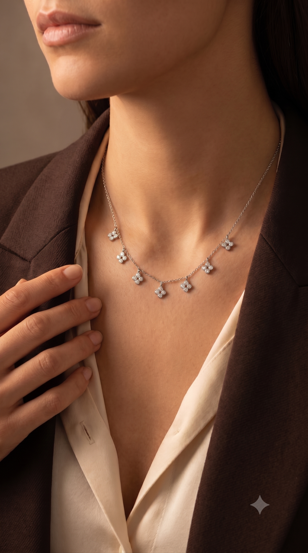 Diamond White Gold Necklace