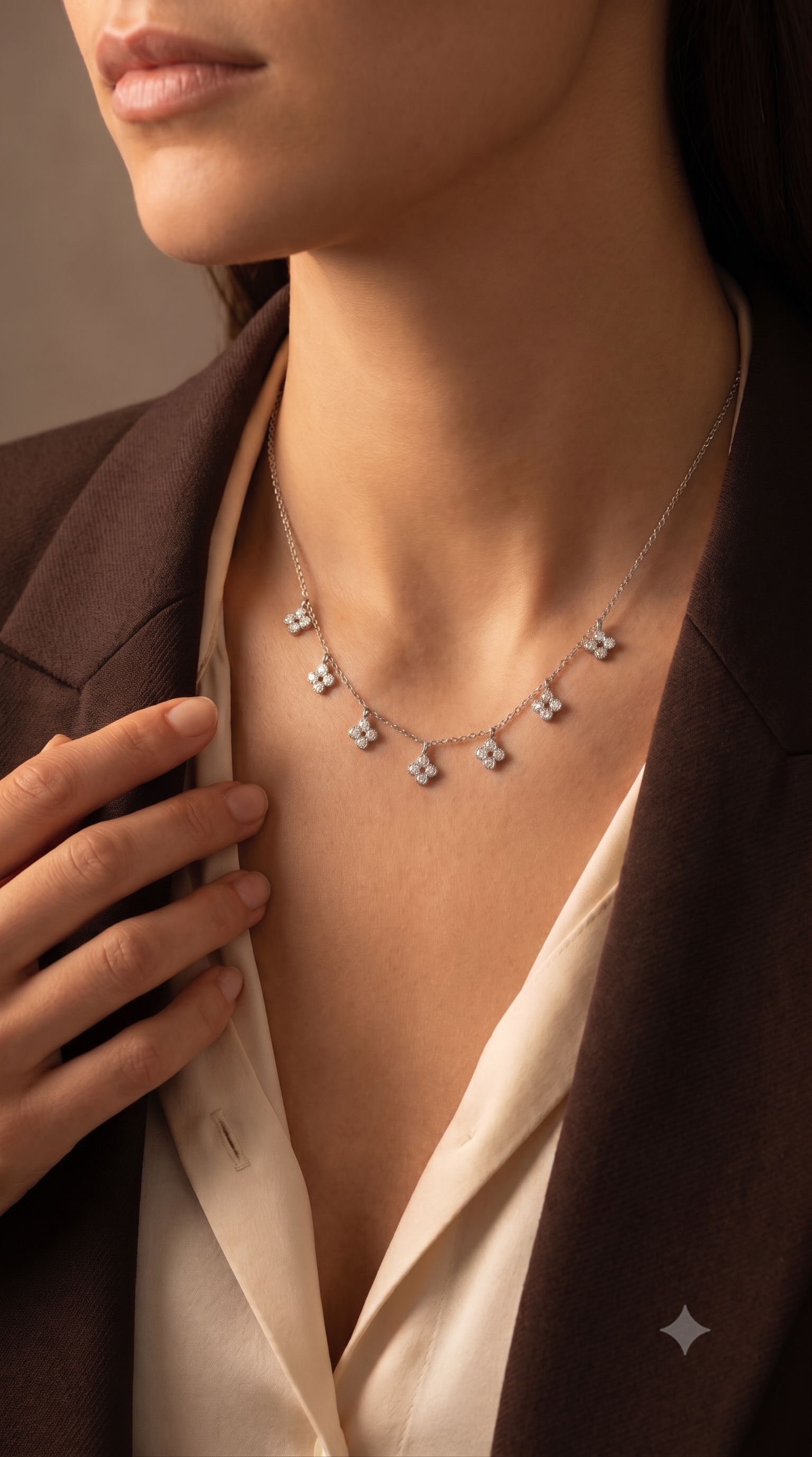 Diamond White Gold Necklace