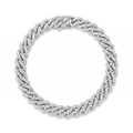 Lab Diamond White Gold Chain Bracelet