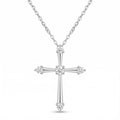 Diamond White Gold Cross Necklace