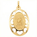 18K Yellow Gold Pendant St. Mary & Jesus Icon Pendant