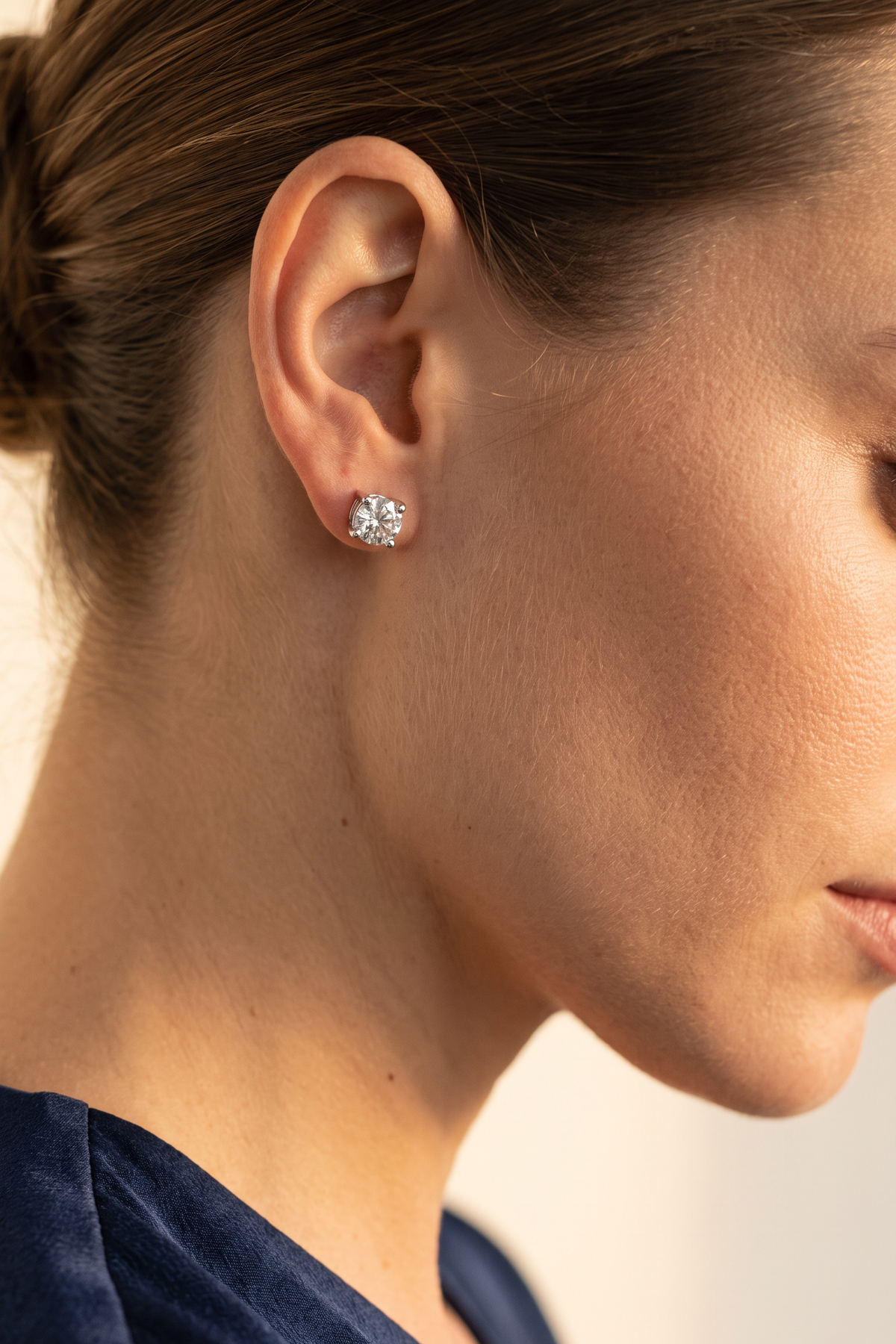 Lab Diamond White Gold 2 ctw Stud Earrings