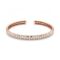Diamond Two Tone Gold Cuff Bracelet