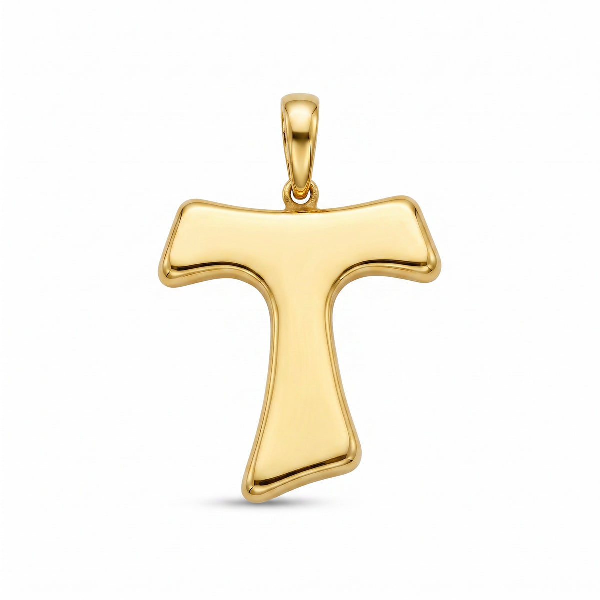 18K Yellow Gold Franciscan Tau Cross Pendant