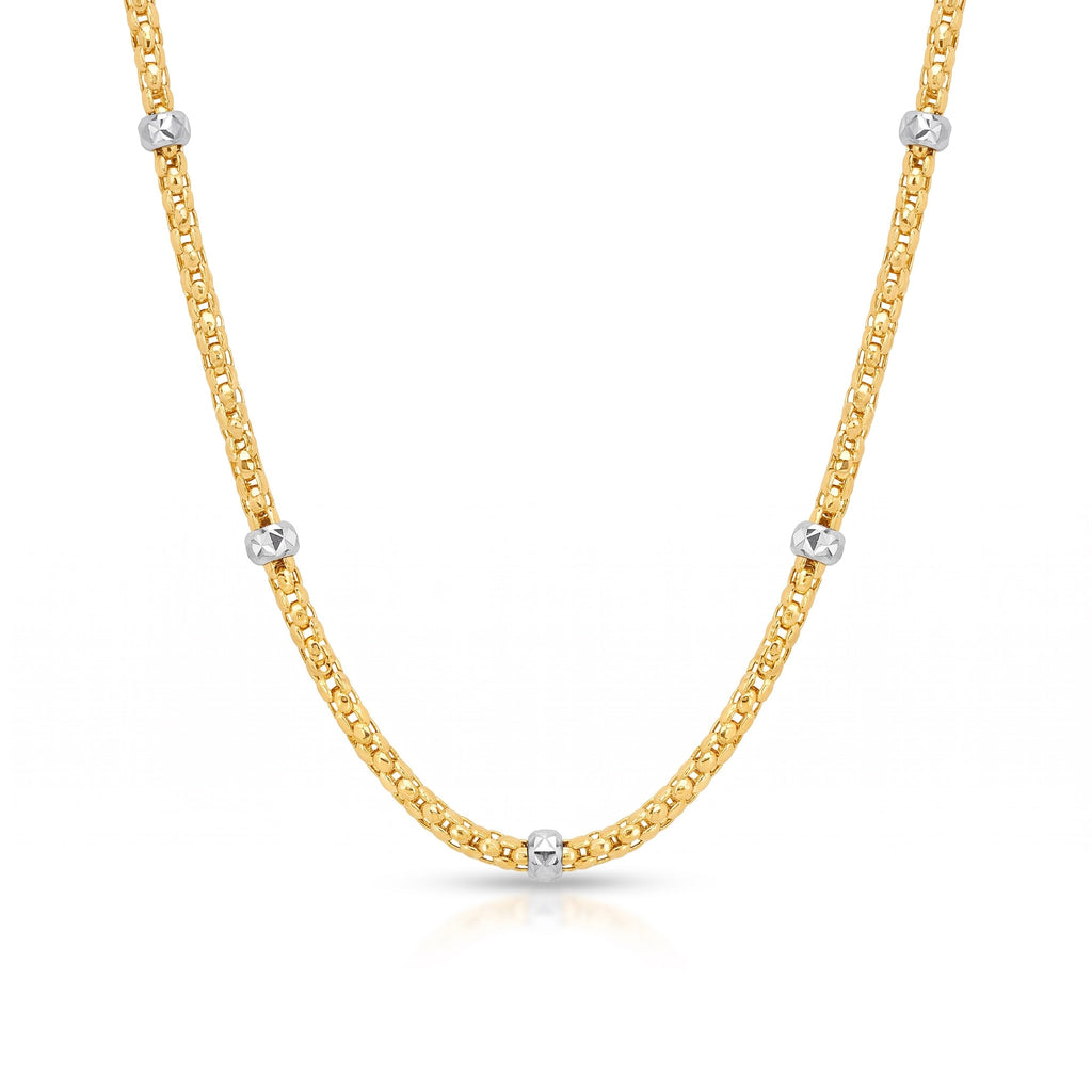 18K Two Tone Gold Necklace