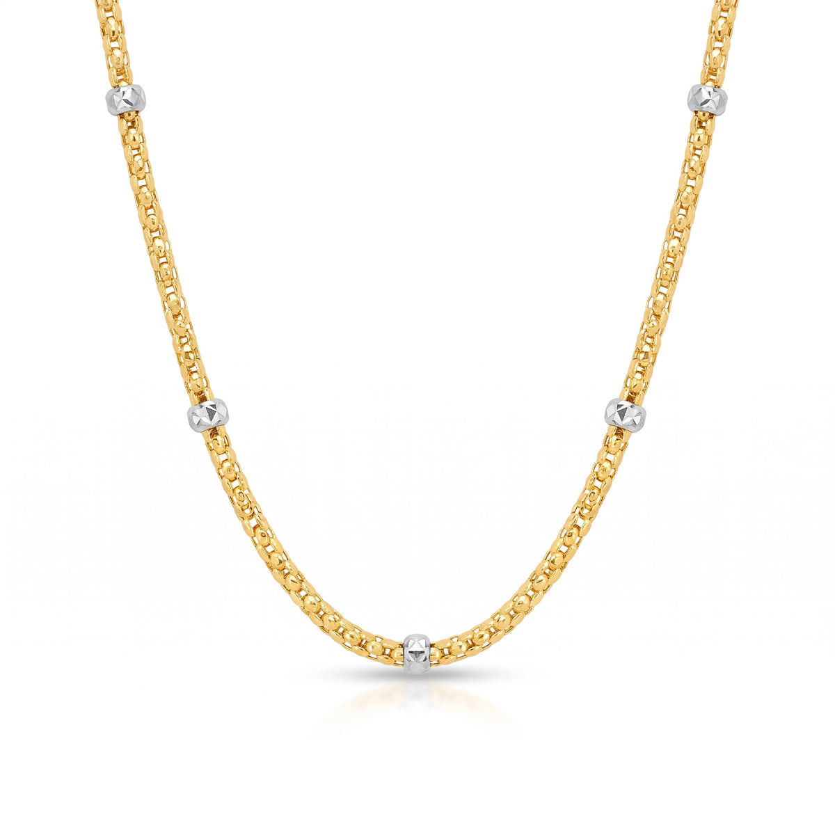18K Two Tone Gold Necklace