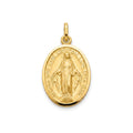 18K Yellow Gold St. Mary Icon Pendant