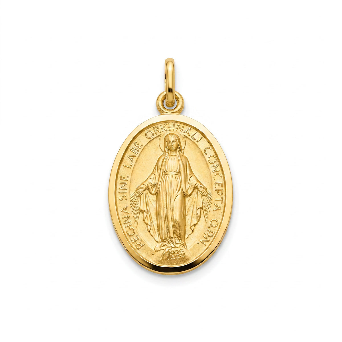18K Yellow Gold St. Mary Icon Pendant
