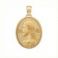 18K Yellow Gold Pendant Jesus Icon
