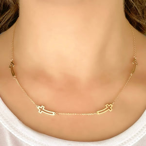 18K Gold Cross Necklace