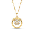 18K Yellow Gold Cubic Zirconia Necklace