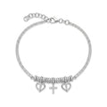 Diamond White Gold Double Chain Bracelet