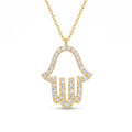 18K Yellow Gold Cubic Zirconia Necklace