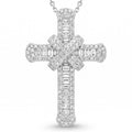 Diamond White Gold Cross Chain Necklace