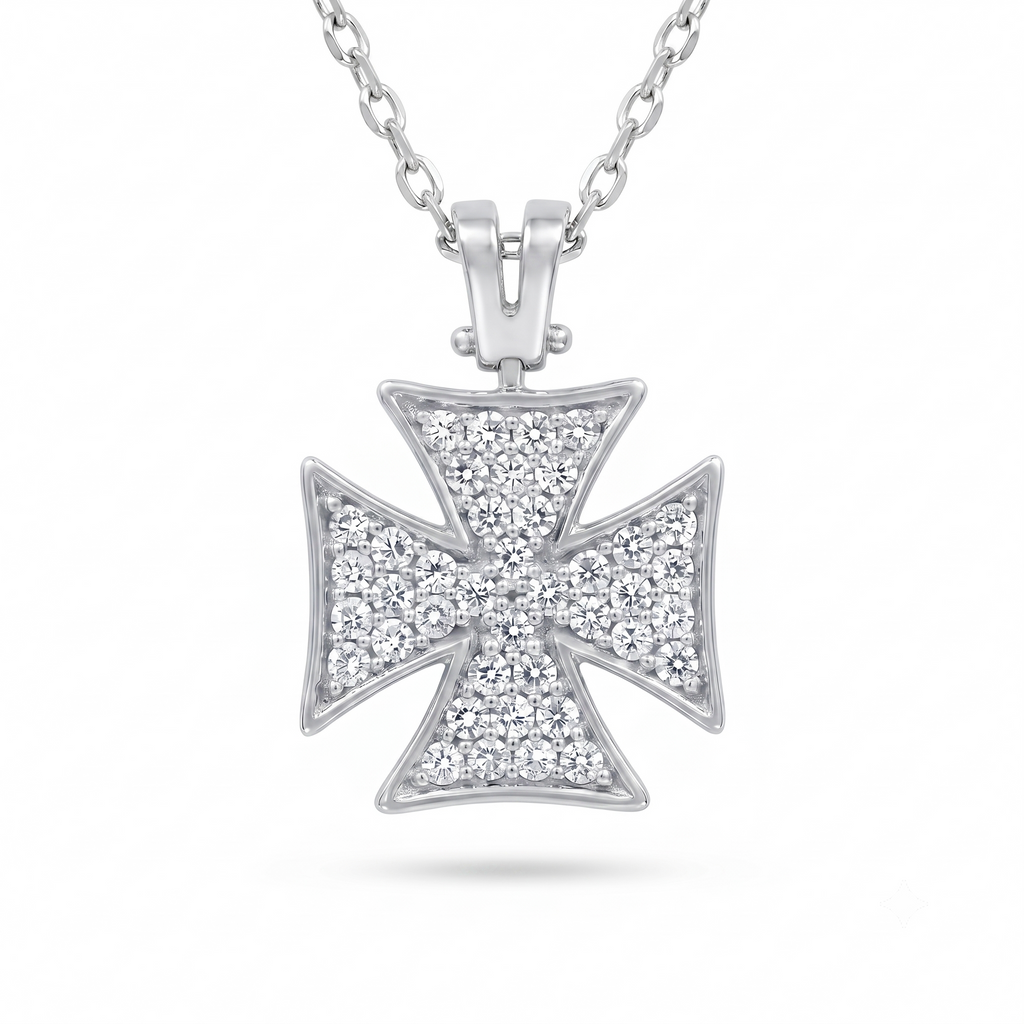 Diamond White Gold Cross Pendant